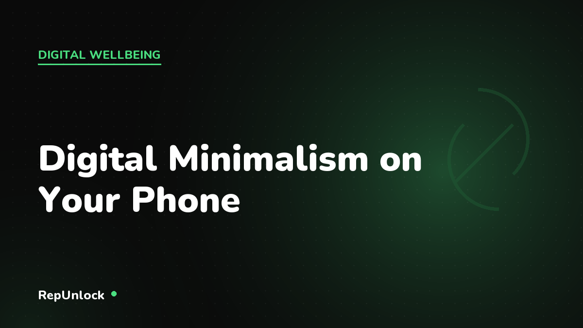 Digital Minimalism on Your Phone: A 30-Day Plan — RepUnlock article cover